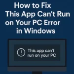 How to Fix “This App Can’t Run on Your PC” Error in Windows